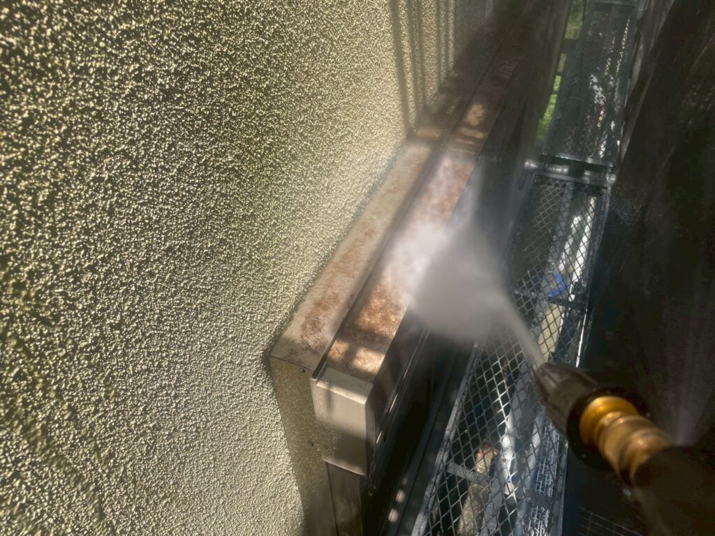 シャッターBOX高圧ジェット洗浄