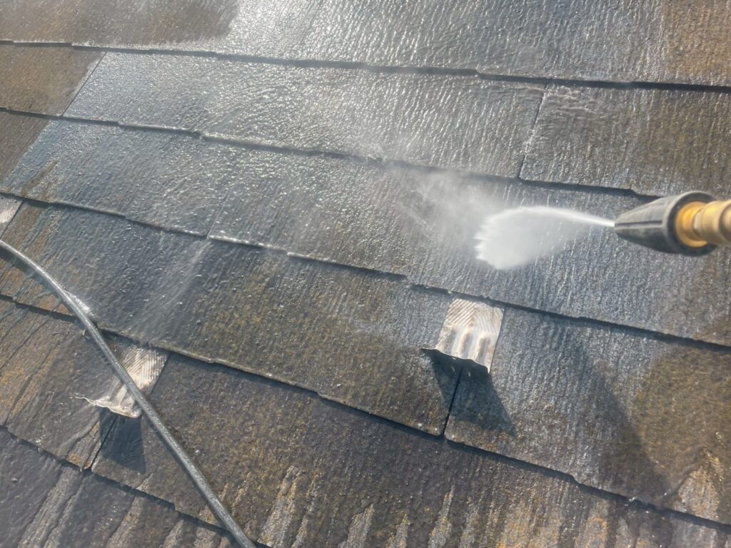 屋根高圧ジェット洗浄