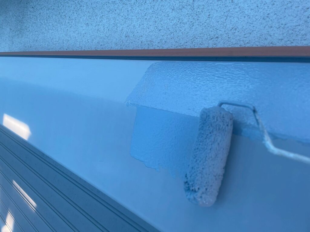 シャッターＢＯＸさび止め塗布