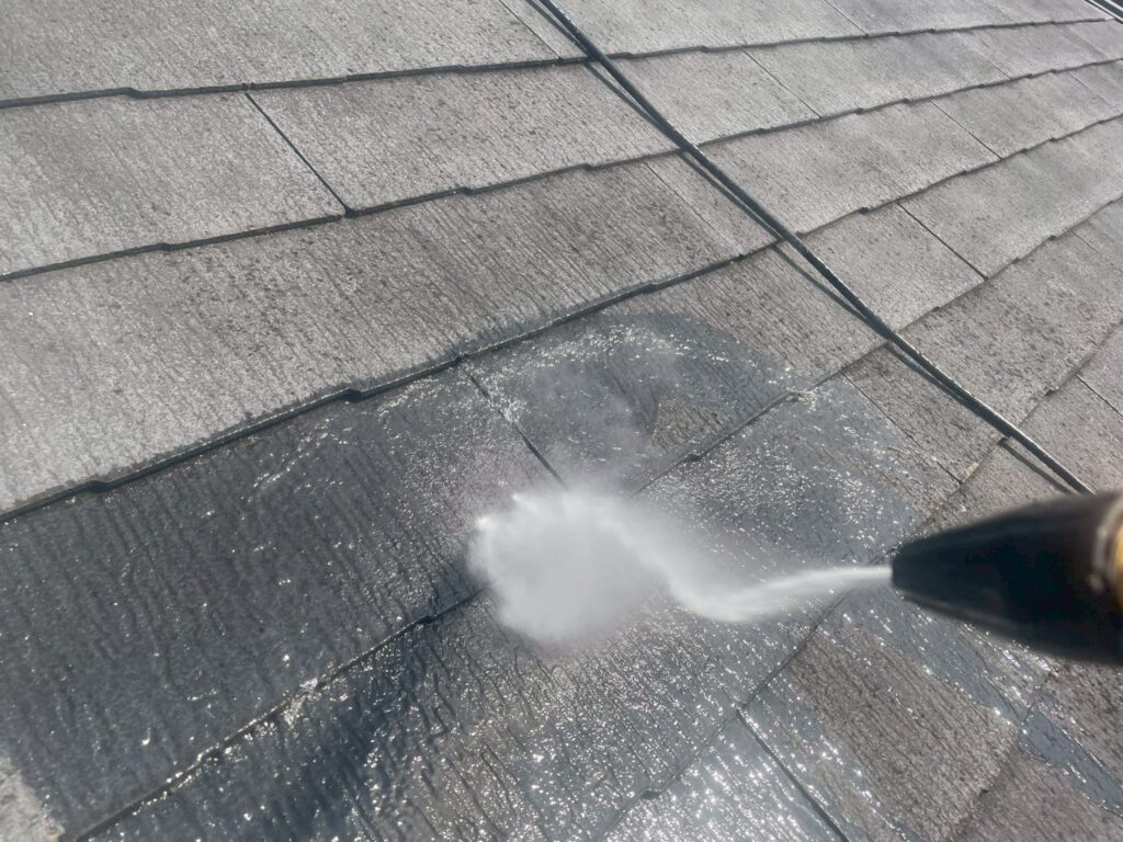 屋根高圧ジェット洗浄