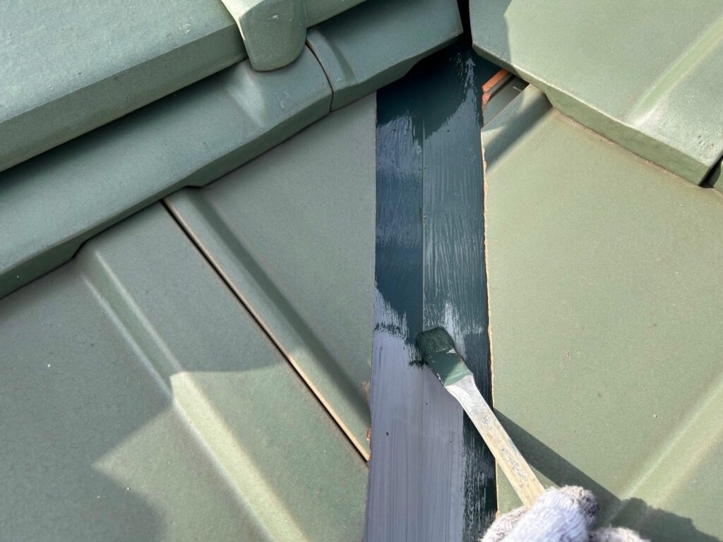 屋根板金部仕上げ１回目