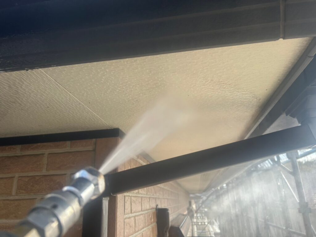 軒天高圧ジェット洗浄