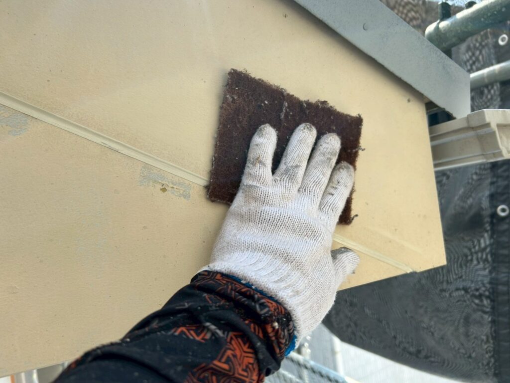 破風板素地調整