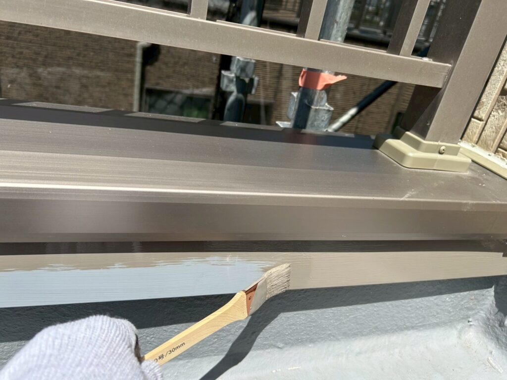 バルコニー水切り仕上げ１回目