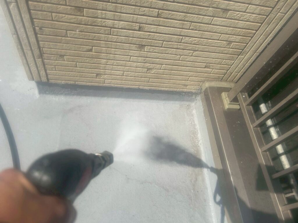 バルコニー高圧ジェット洗浄