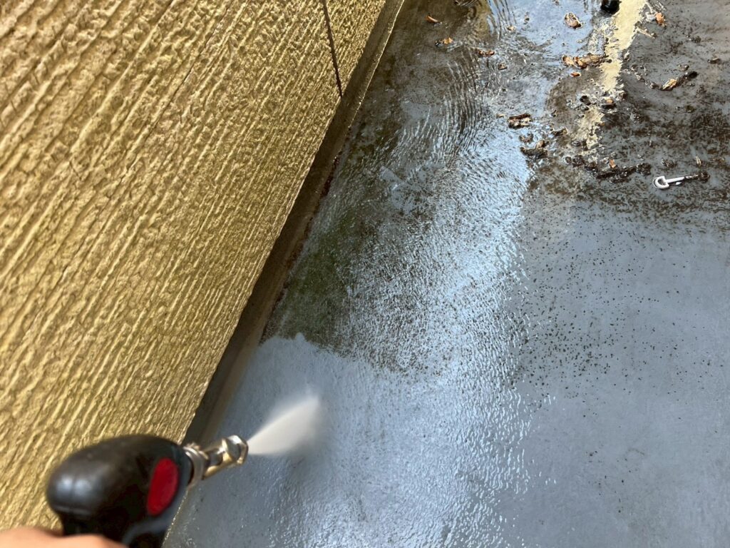 バルコニー高圧ジェット洗浄