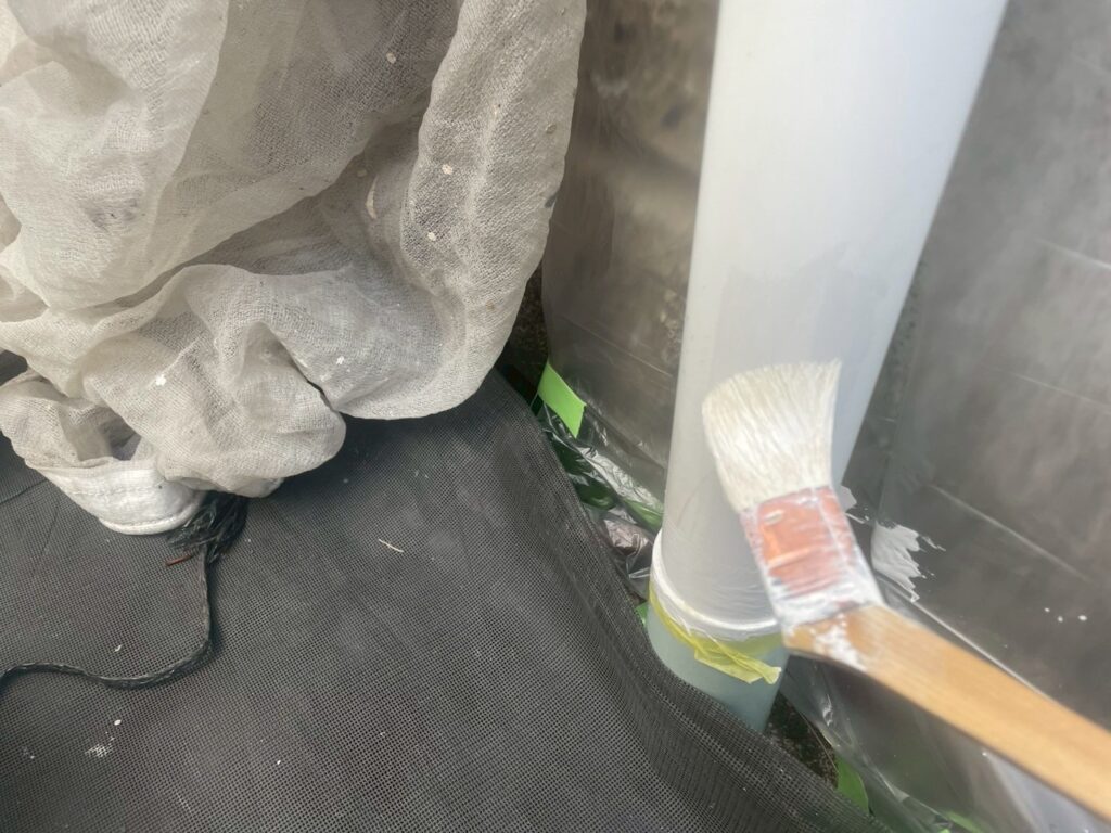 竪樋仕上げ1回目