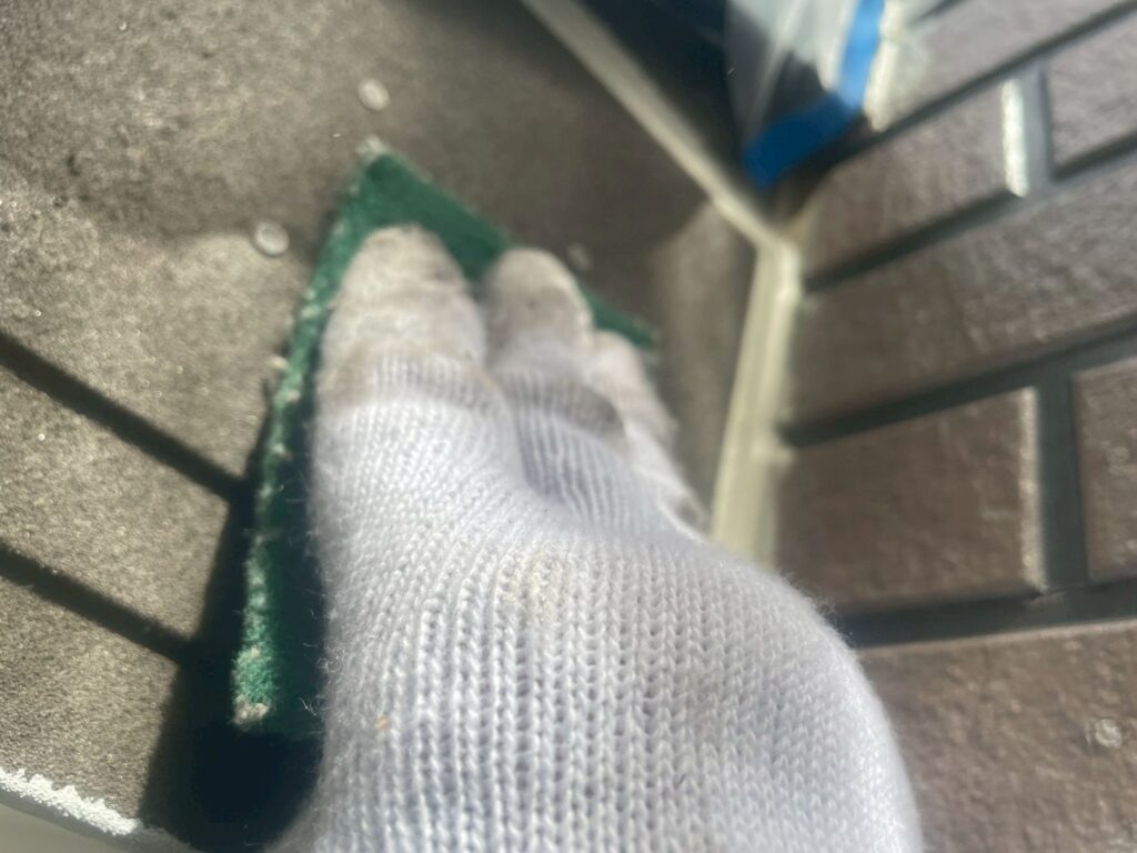 鼻隠し素地調整