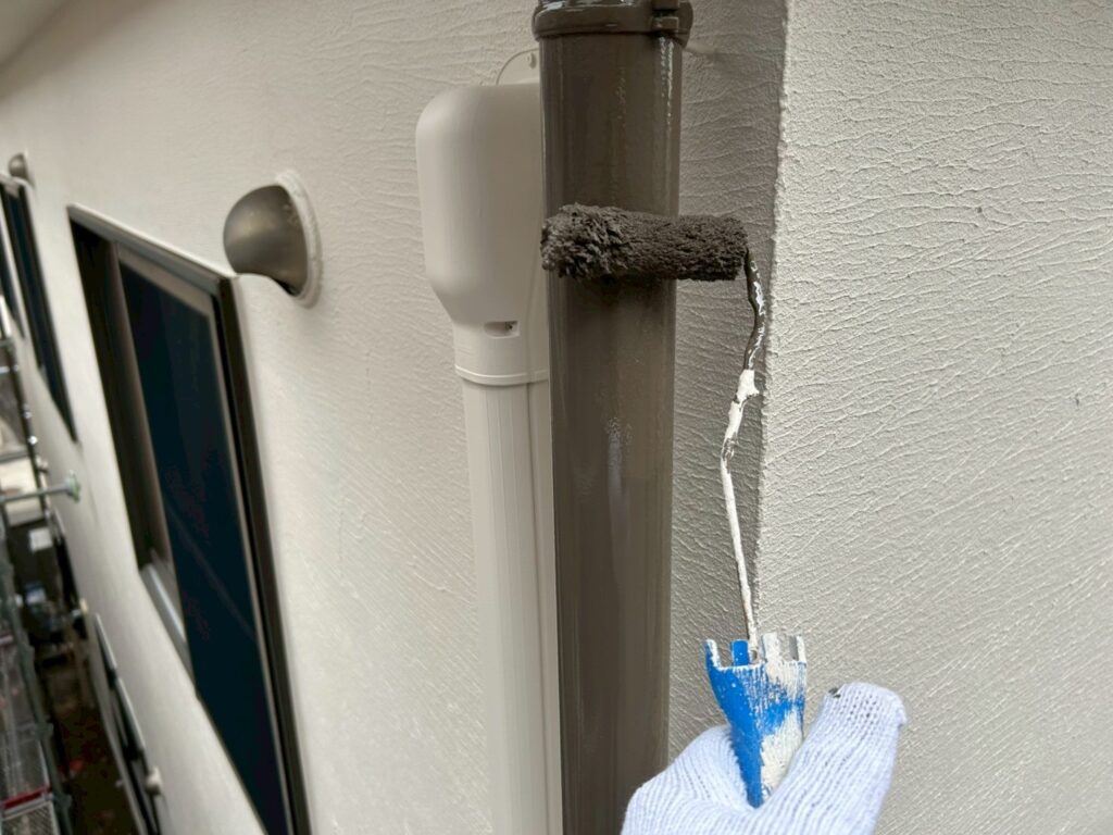 竪樋仕上げ2回目