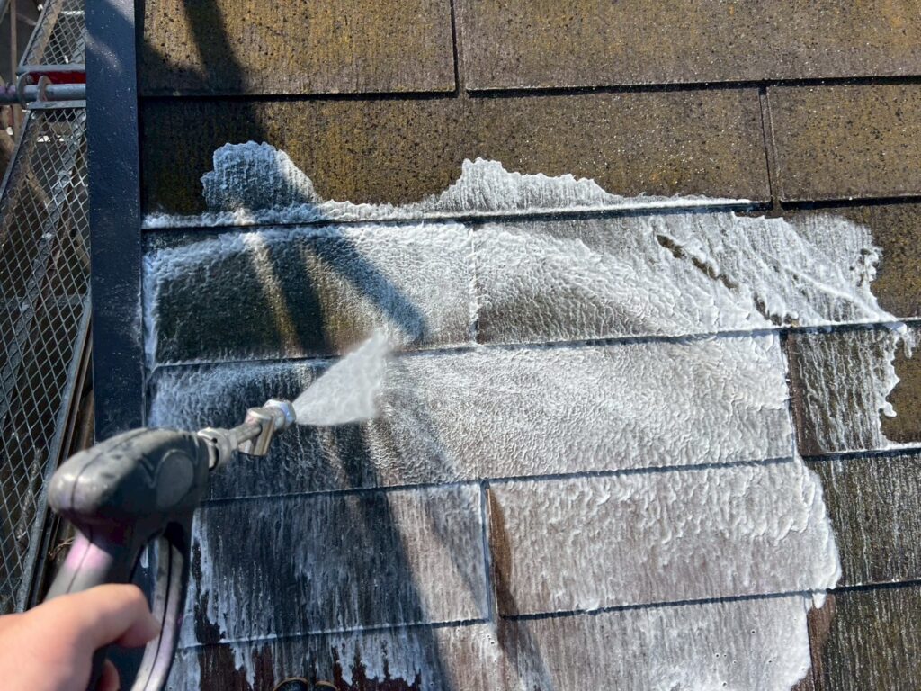 屋根高圧ジェット洗浄