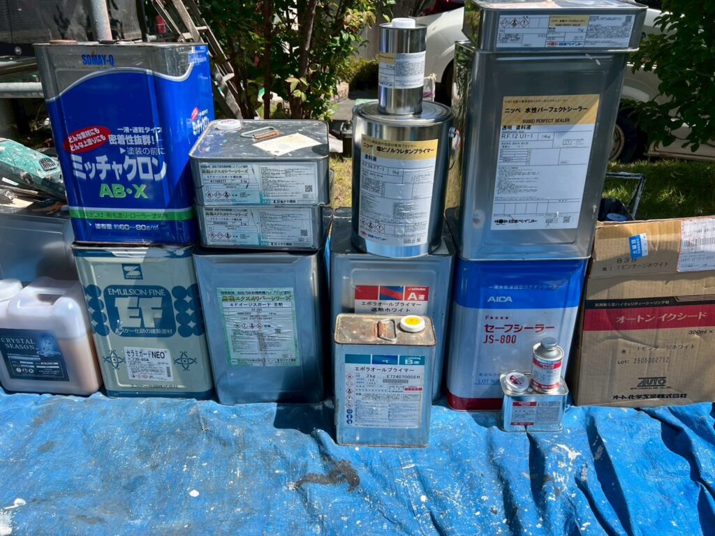 材料検収／実際に使用した材料です。