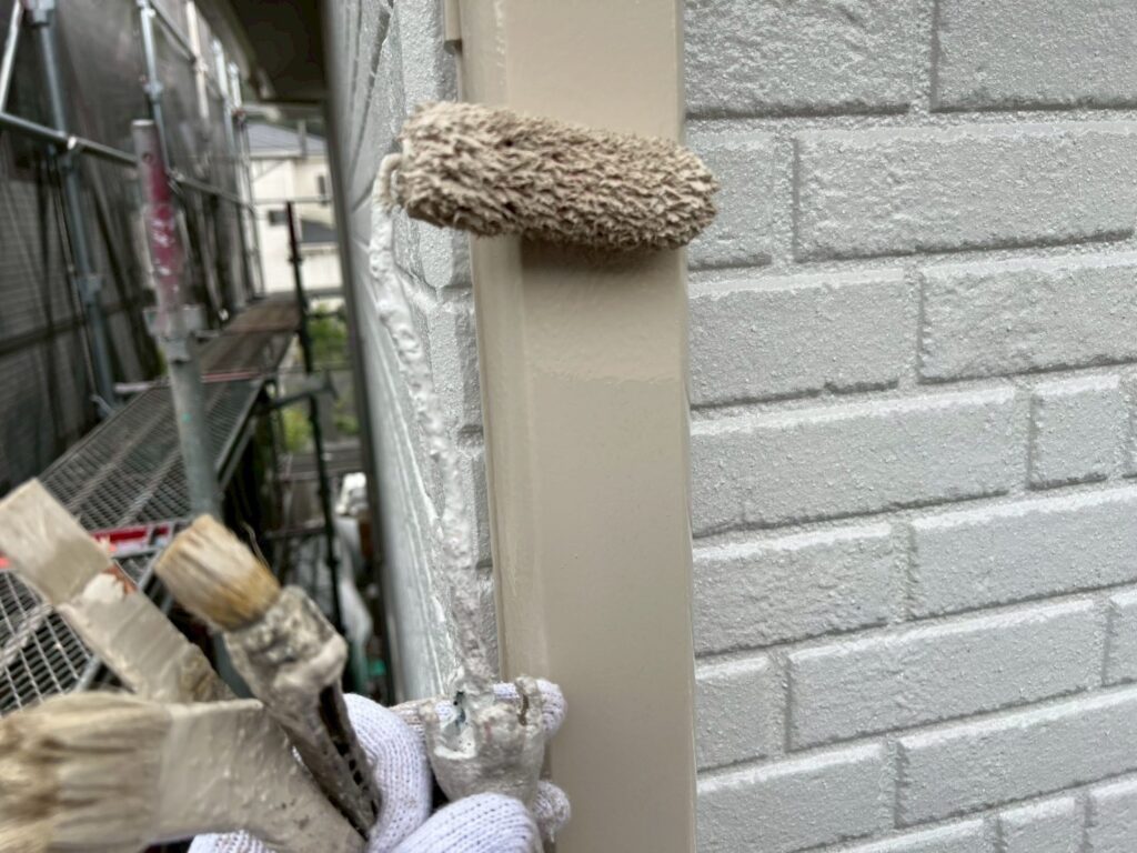 竪樋仕上げ2回目