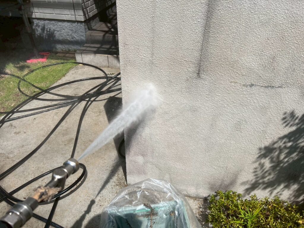 擁壁高圧ジェット洗浄