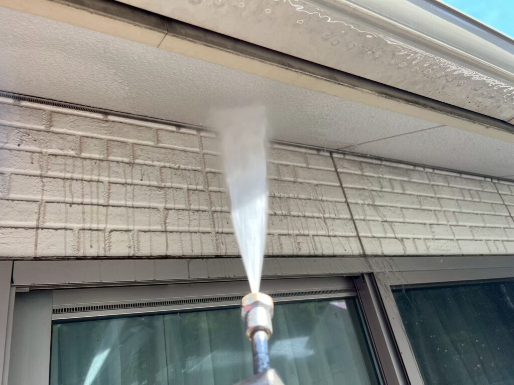 軒天高圧ジェット洗浄