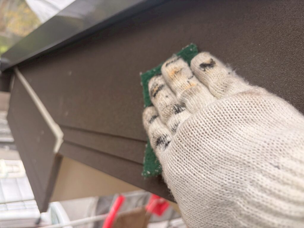 破風板素地調整