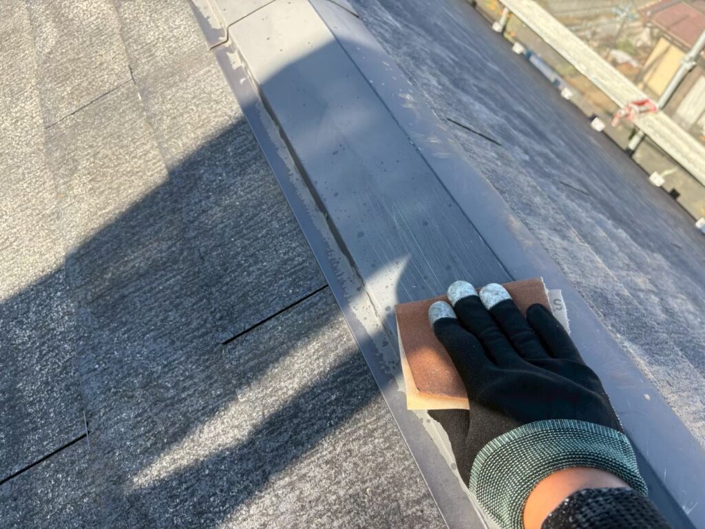屋根板金素地調整