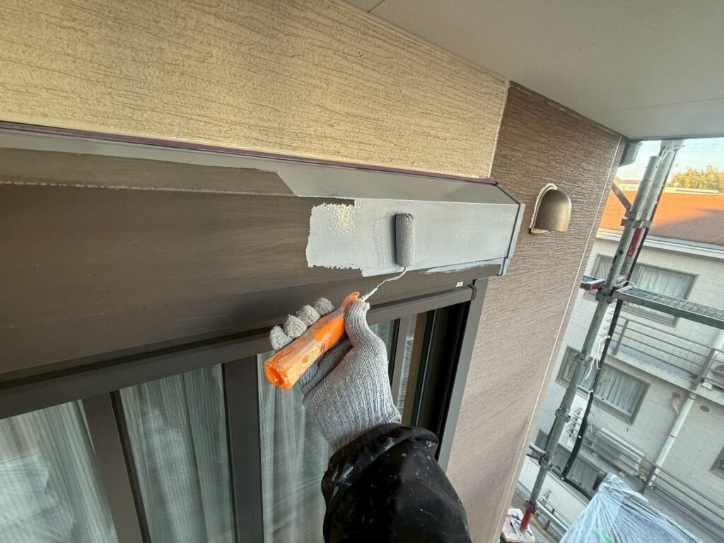 シャッターＢＯＸさび止め塗布