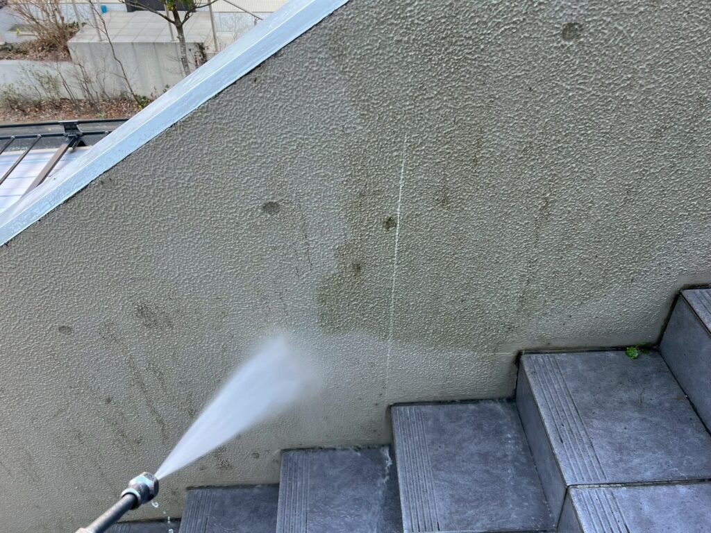擁壁高圧ジェット洗浄