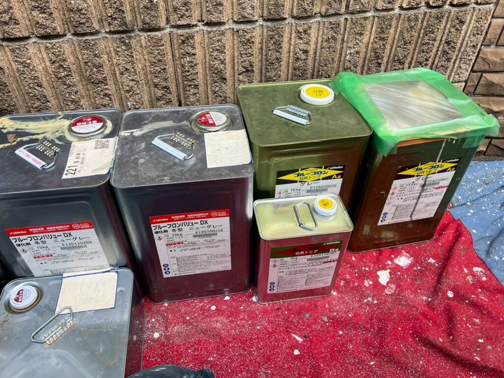 材料検収／実際に使用した材料です。