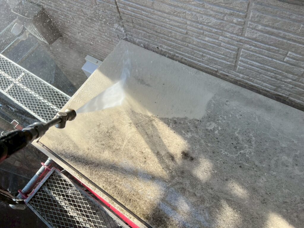 庇高圧ジェット洗浄