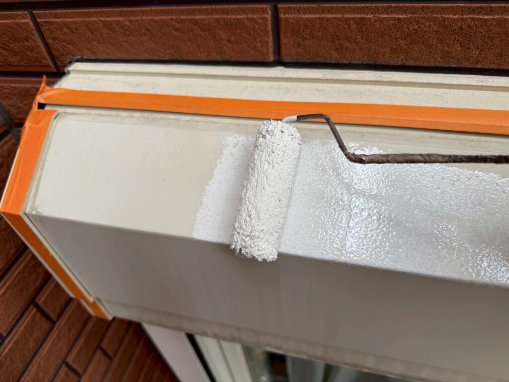 シャッターＢＯＸさび止め塗布