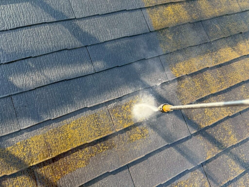 屋根高圧ジェット洗浄
