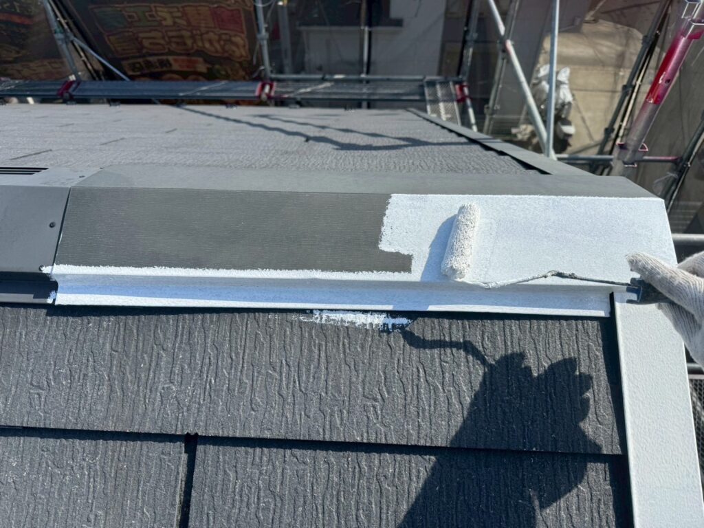 屋根板金さび止め塗布