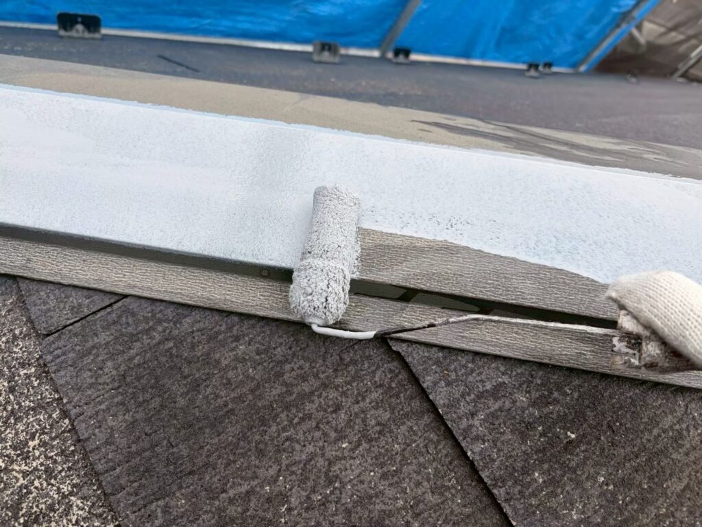 屋根板金さび止め塗布