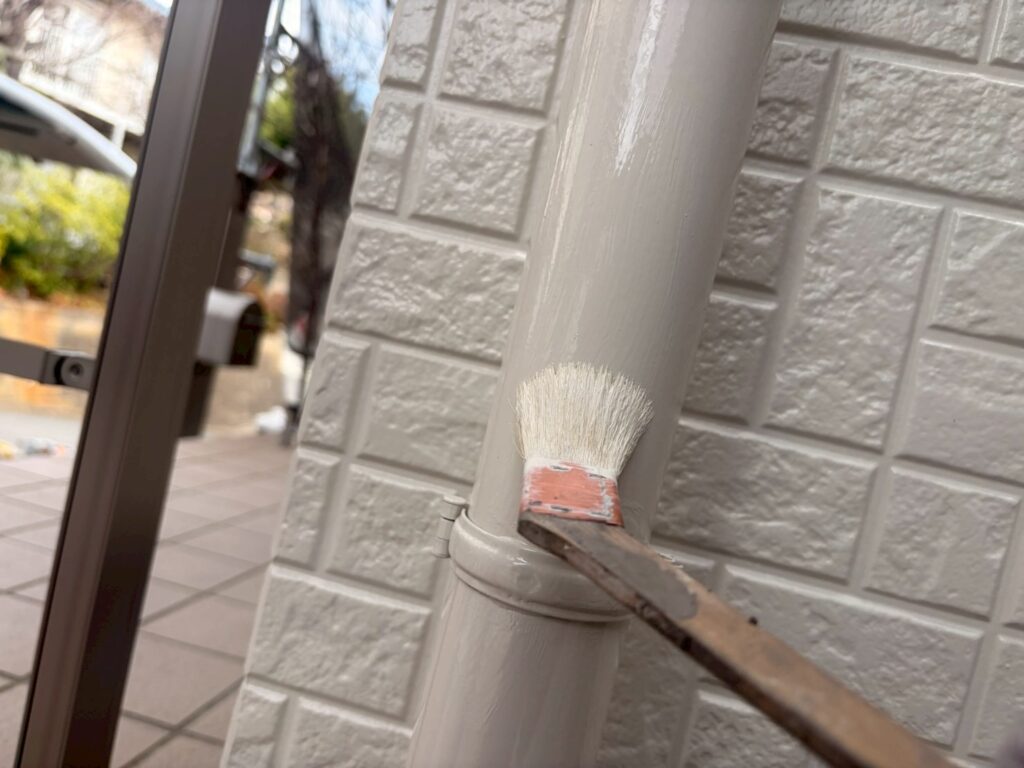 雨樋仕上げ２回目