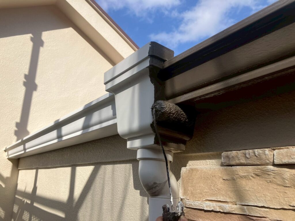 軒樋仕上げ１回目