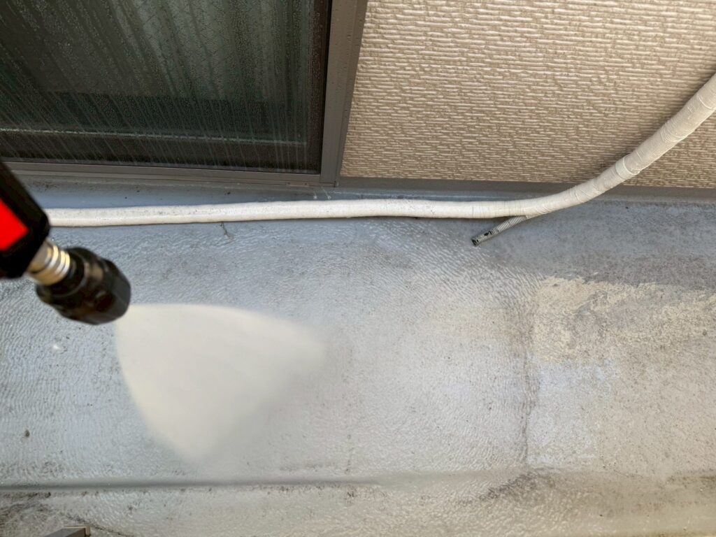 バルコニー高圧ジェット洗浄