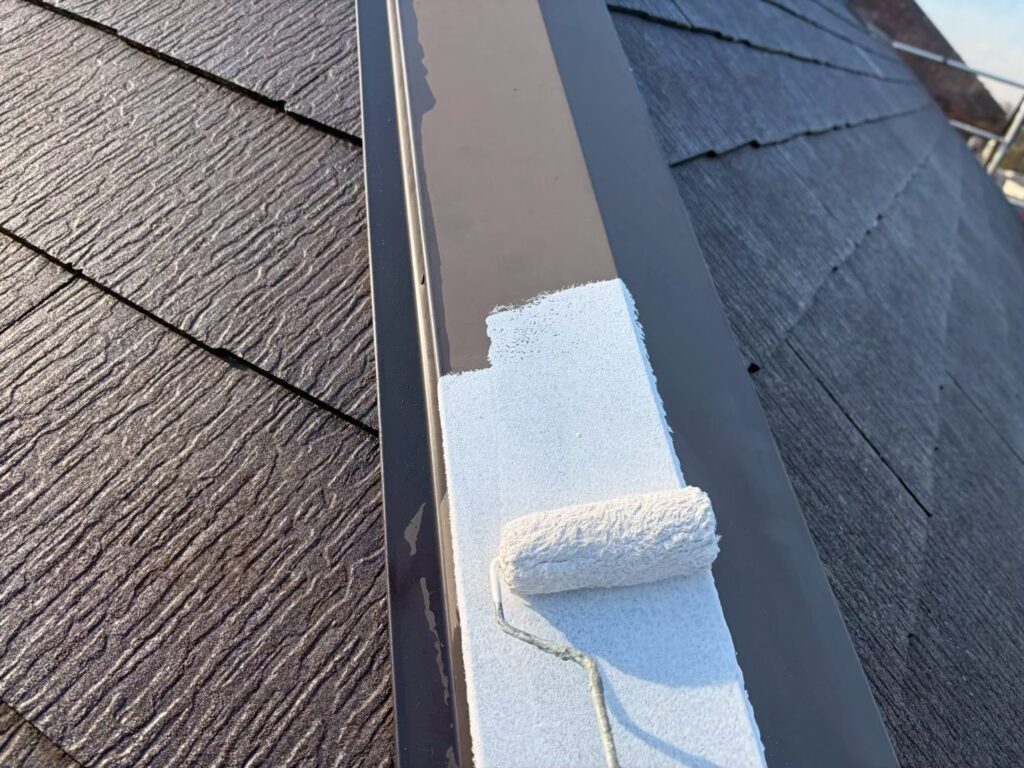 屋根板金さび止め塗布
