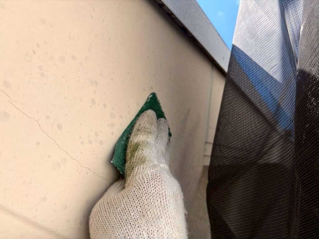 破風板素地調整