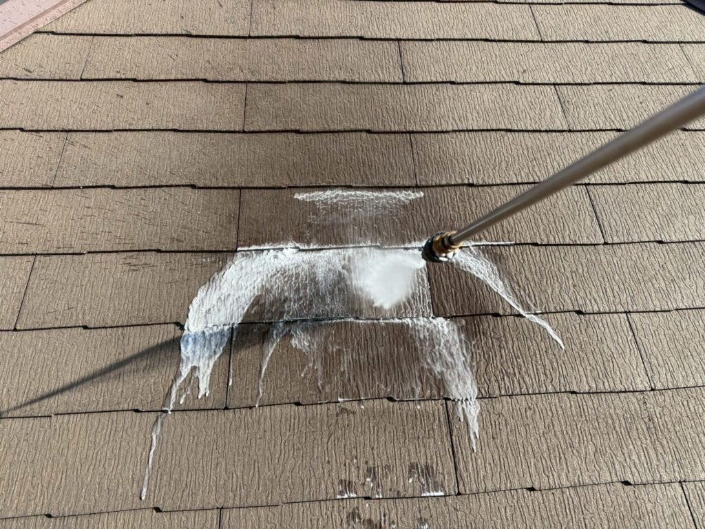 屋根高圧ジェット洗浄