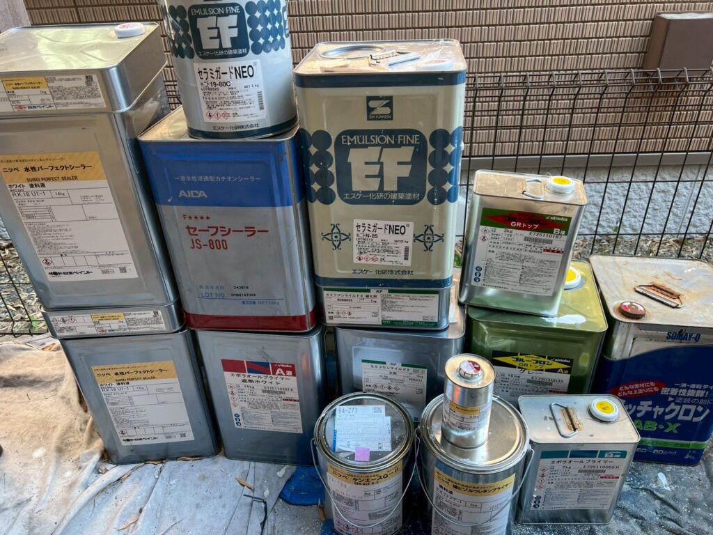 材料検収／実際に使用した材料です。