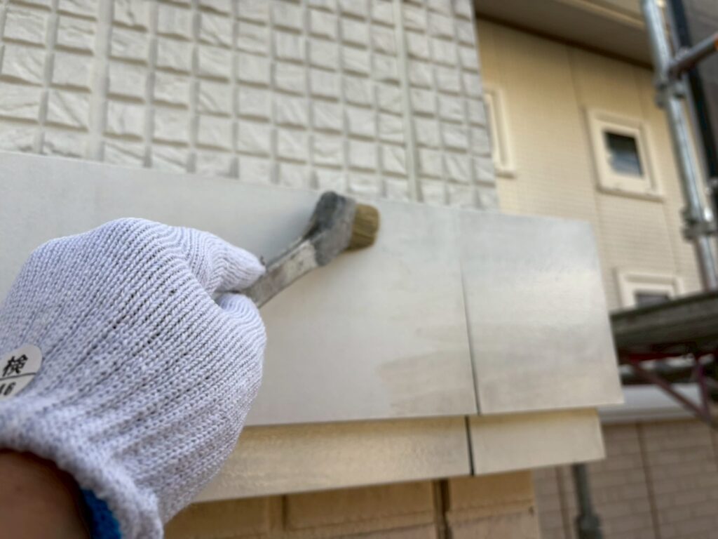 幕板プライマー塗布