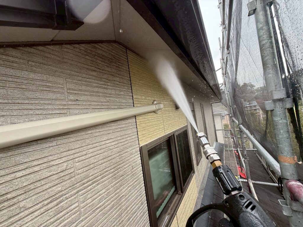 軒天高圧ジェット洗浄