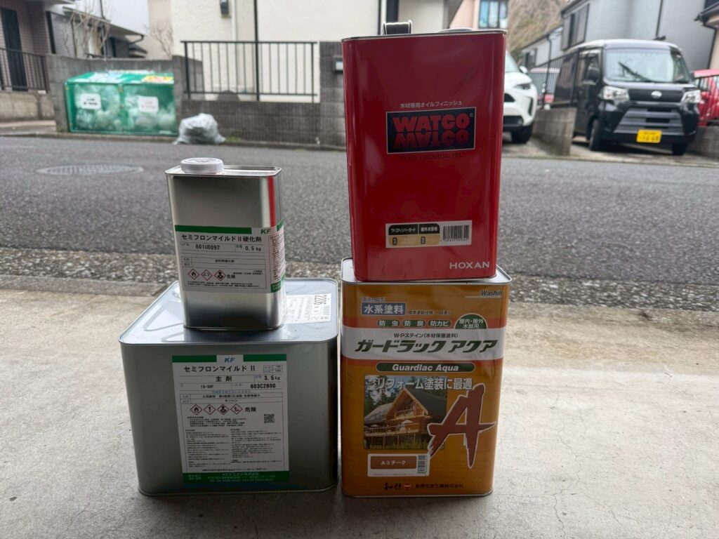 材料検収／実際に使用した材料です。
