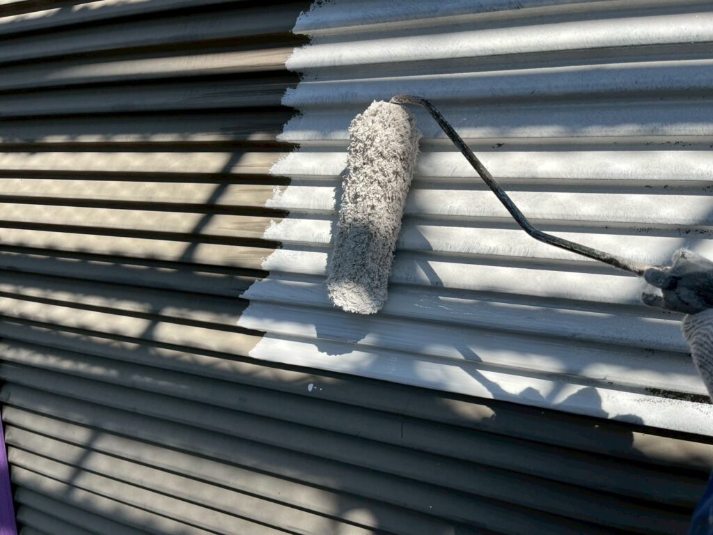 雨戸さび止め塗布
