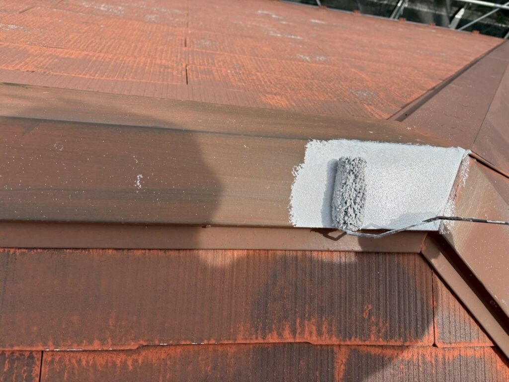 屋根板金さび止め塗布