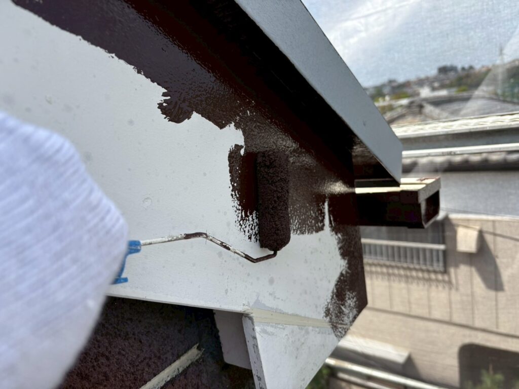 破風板仕上げ1回目