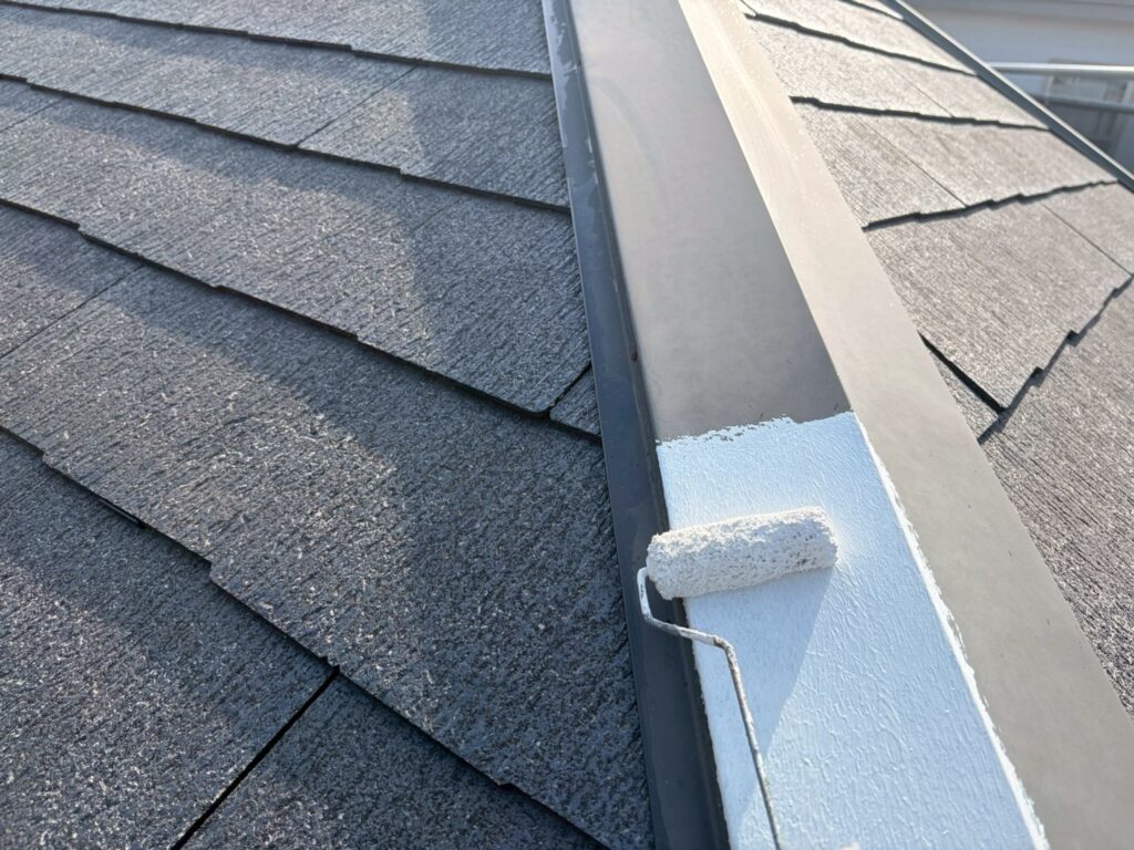 屋根板金さび止め塗布