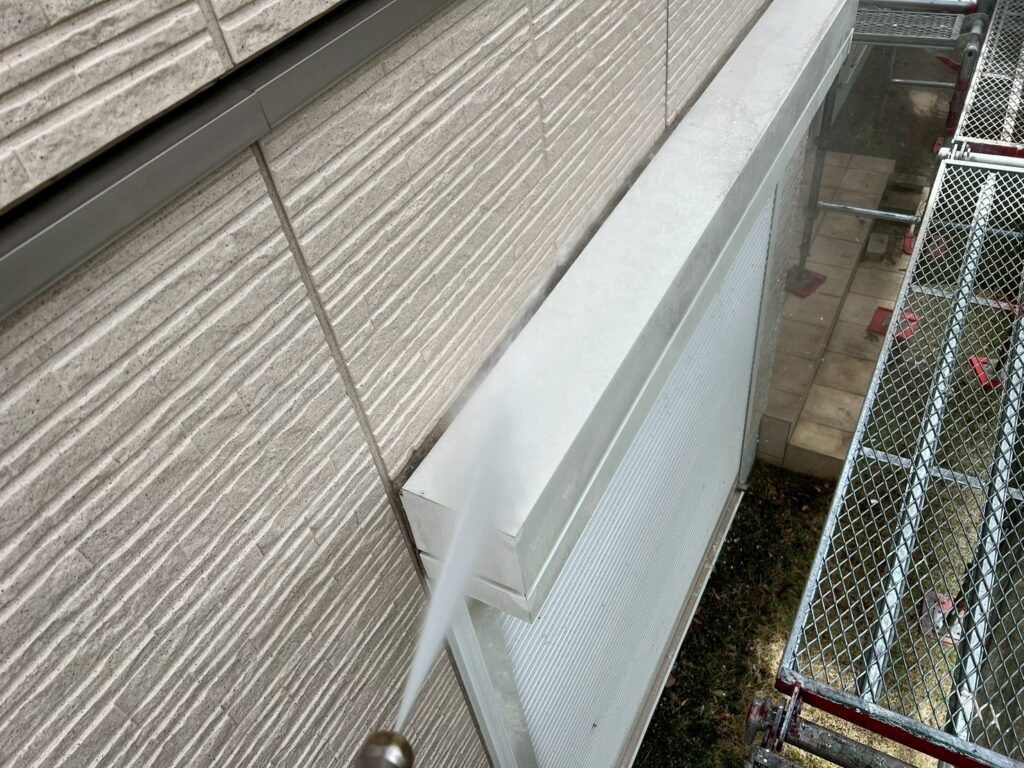 シャッターボックス高圧ジェット洗浄