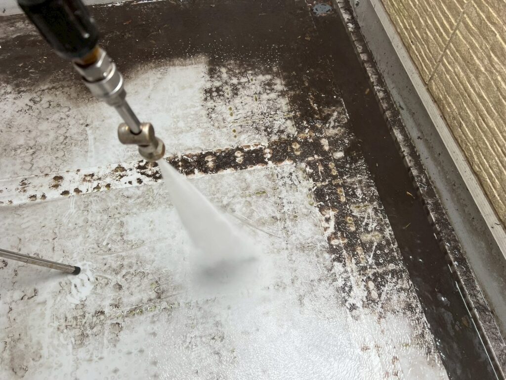 バルコニー高圧ジェット洗浄