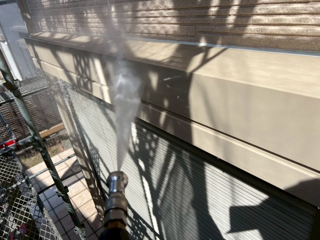 シャッターボックス高圧ジェット洗浄