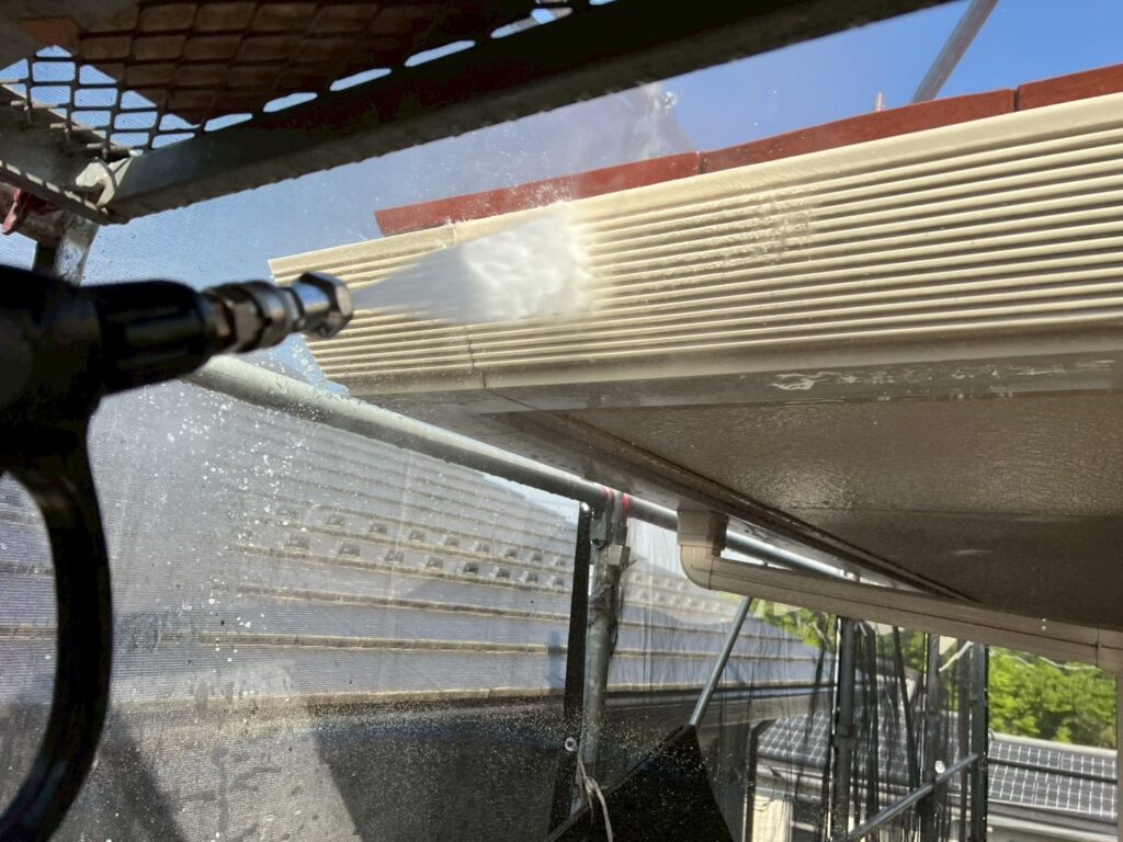 雨樋高圧ジェット洗浄