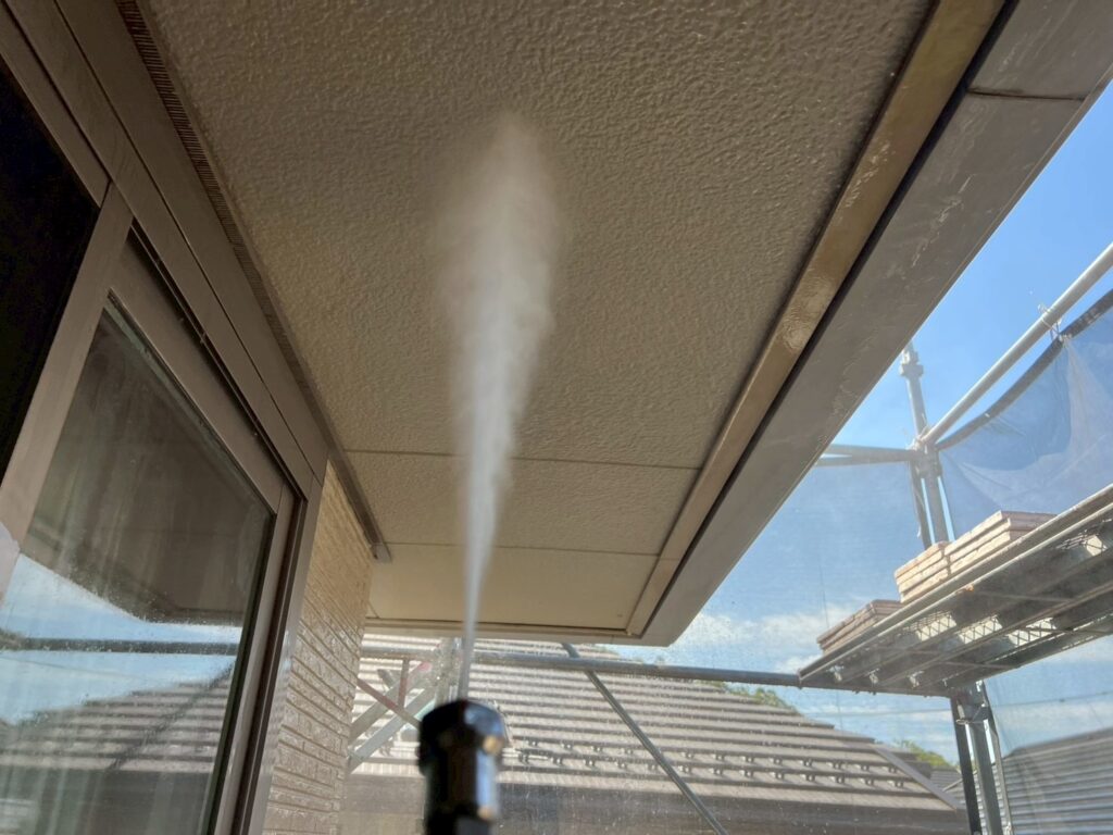軒天高圧ジェット洗浄
